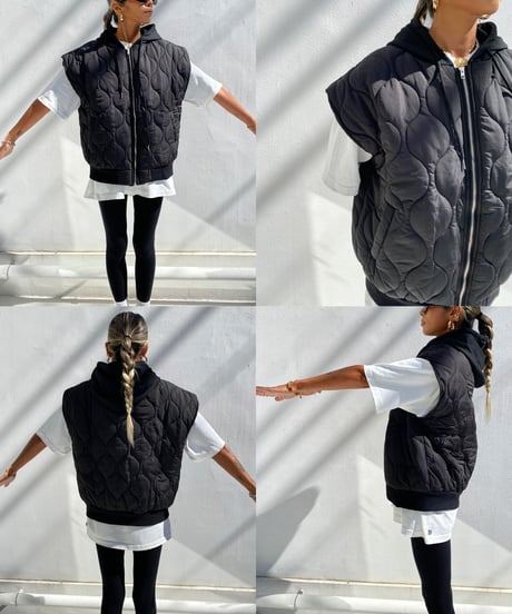 hoodie quilt gilet「FKG」#9757