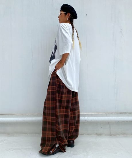 2way loose check pt「brick」#1630
