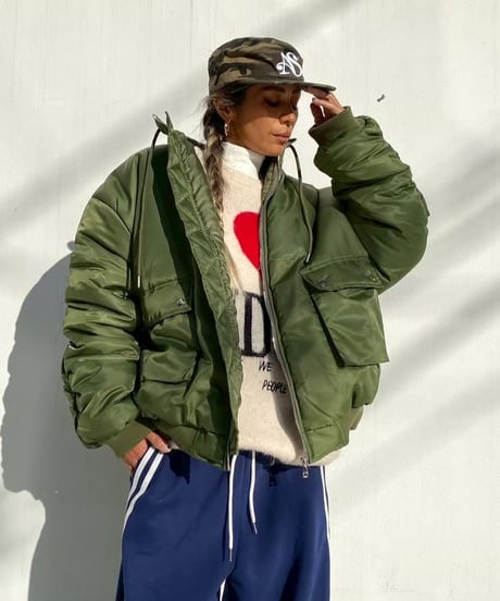 oversized blouson「volume khaki」#13911511