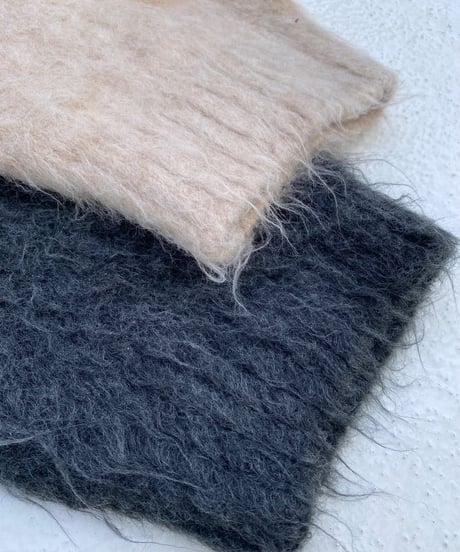 wide shaggy knit「marble」#1806
