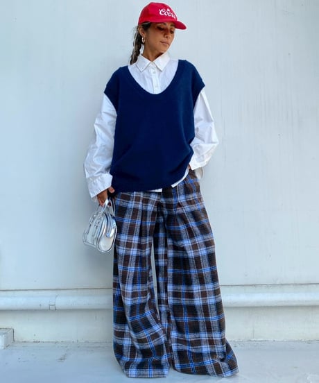 wide tuck pt「tartan check」#996159