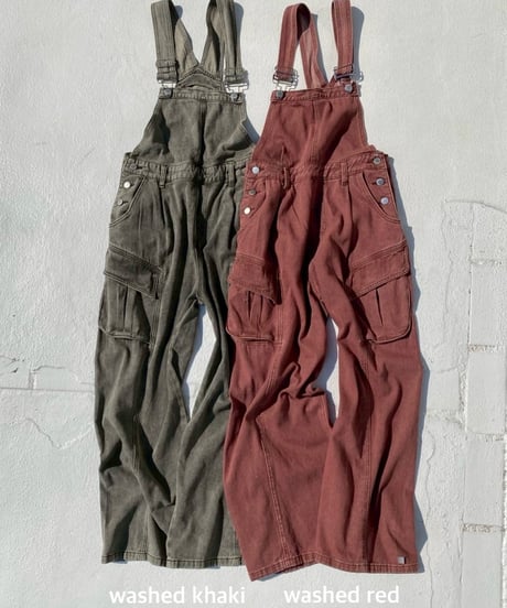 pigment overall「washed」#8209