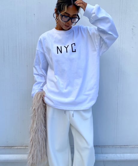 新品♡Bed&Breakfast♡Drape ette Shirt♡ wide sleeve lont「NYC」#91329 | tablethotel-sūdo