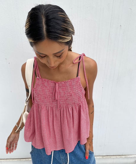 check flare cami「gingham」#6836