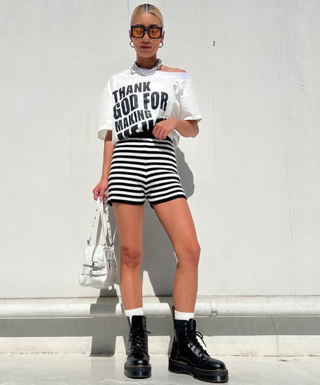 logo tee「oneshoul」#25465