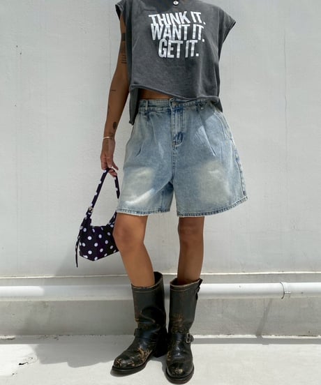 denim short pt 「Baggy」#122