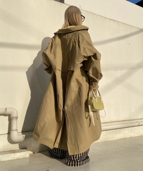 Stand collar long coat「SPRINKLE」#013