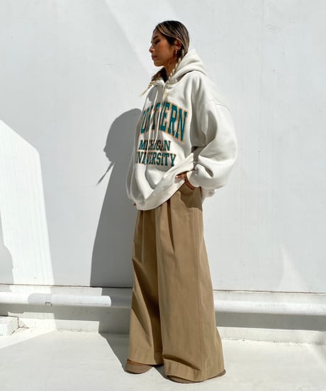 tuck wide pt 「belt waist」#6079