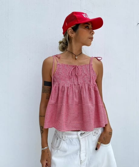check flare cami「gingham」#6836