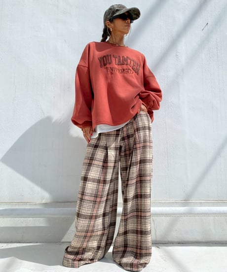 wide tuck pt「tartan check」#996159