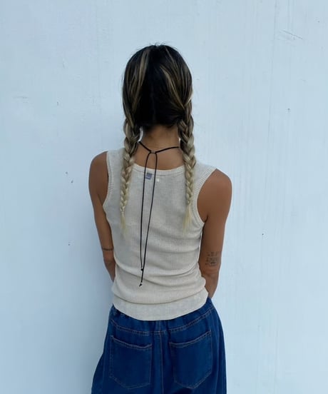scoop neck top's「soft rib」#6218