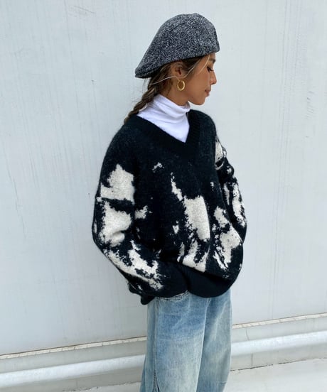 color knit「V neck」#58800510