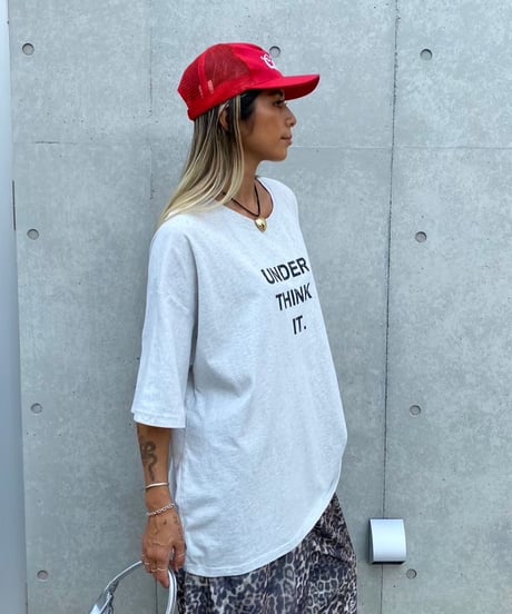 wide tee「UNDER THINK IT.」#5703