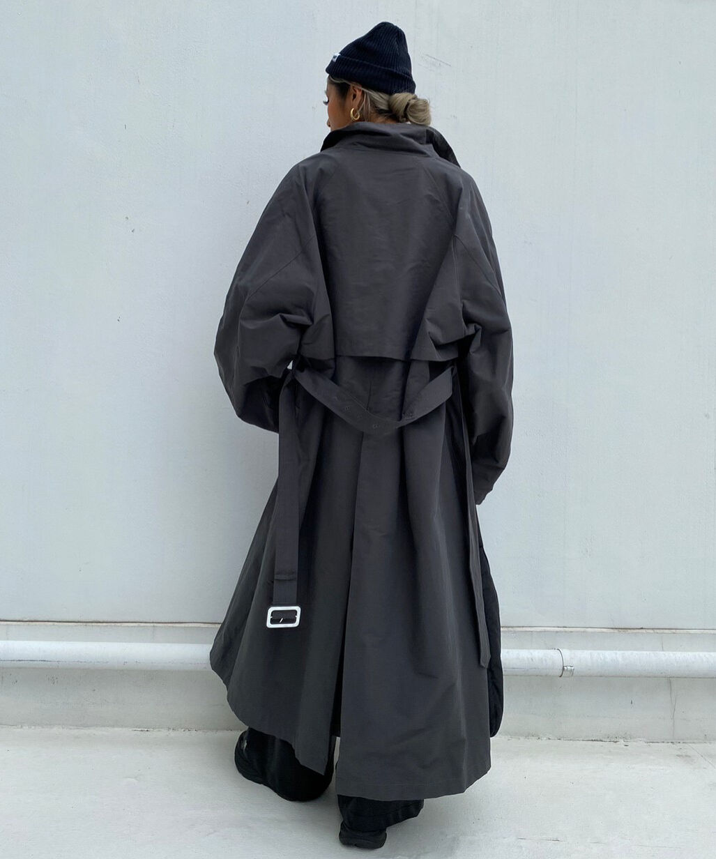 Stand collar long coat「SPRINKLE」#013