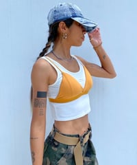 rib cropped tank「tag」#111