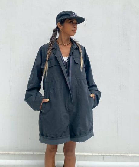 short jumpsuit「flap pocket」#523563