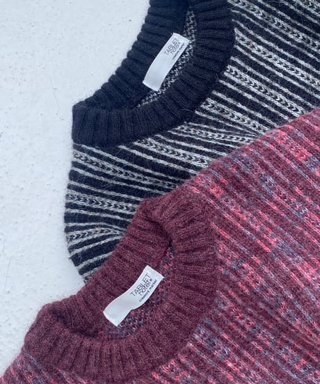 mix color knit「stripe」#8270