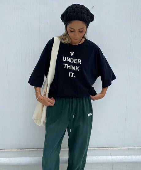 wide tee「UNDER THINK IT.」#5703