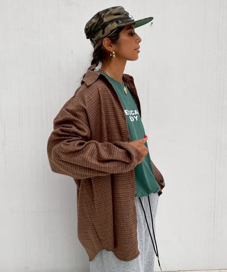 checker shirt「big round」#7942758