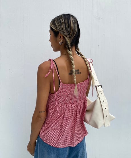check flare cami「gingham」#6836