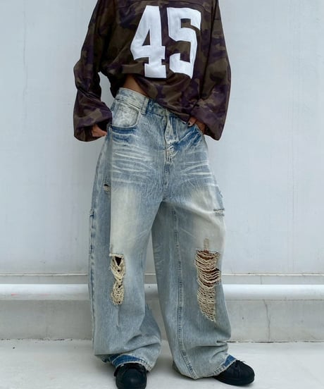 baggy denim「full damage」#56225601
