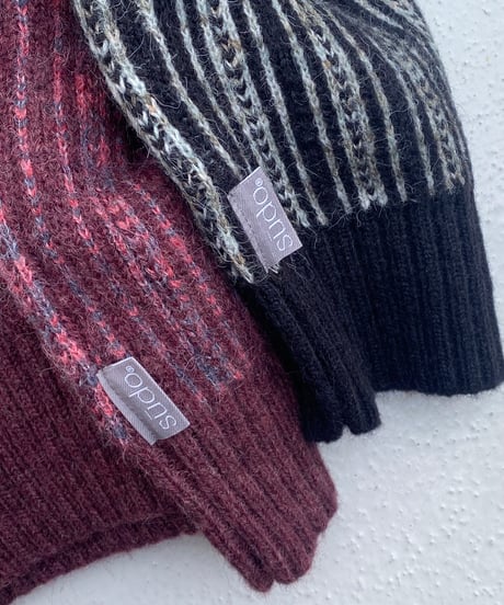 mix color knit「stripe」#8270