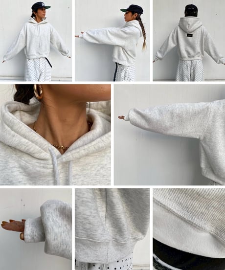 cropped hoodie「basic mood」#3935512（裏起毛）