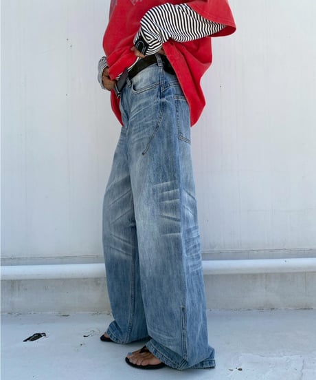 loose curve denim「wash」#2608964