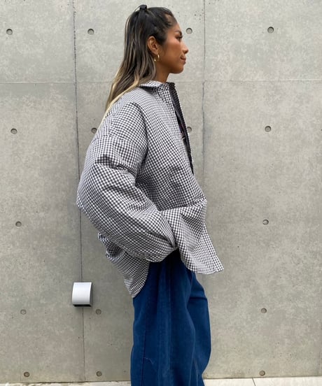 puffer shirt「gingham」#97125