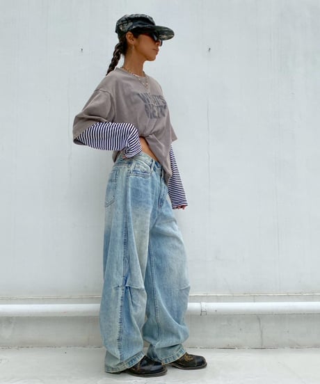 3D tuck denim「tapered」#99003