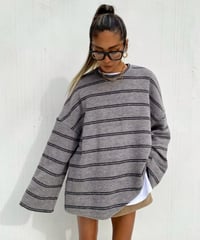 oversized knit「soft borders」#61798510