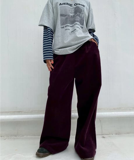 wide leg pt「corduroy」#6878