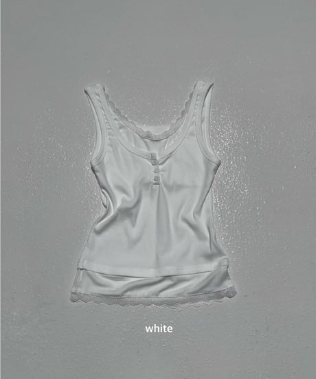 lace tank「button」#68137