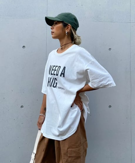 wide tee「HUG」#3271