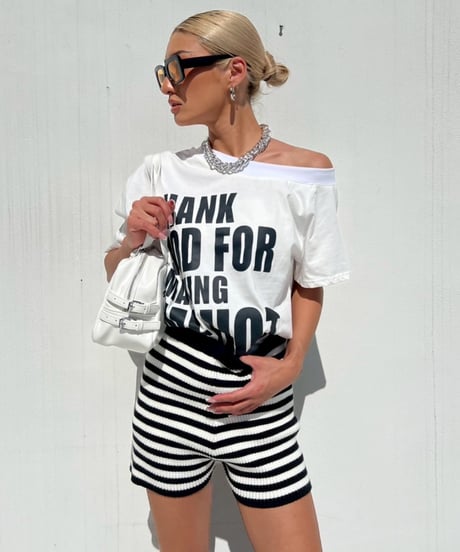 knit short pt「border」#7395