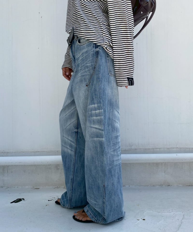 loose curve denim「wash」#2608964 | tablethotel-s