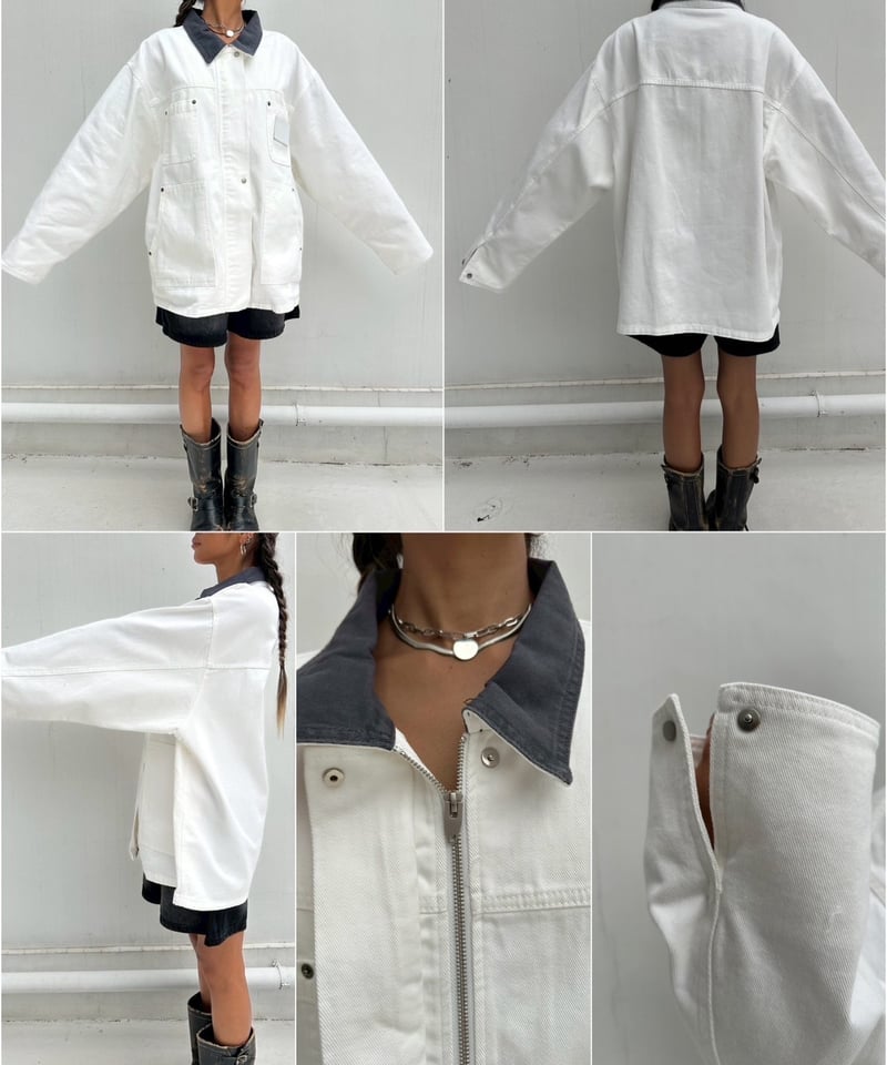 coverall jacket「contrast collar」#80112 | tablet