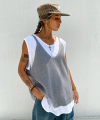 knit cami「V tank」#5060158