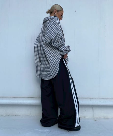 seersucker shirt「crumpled」（シュシュ付）#25102