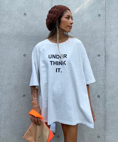 wide tee「UNDER THINK IT.」#5703