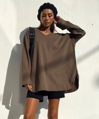 v-neck lont「round hem」#8206