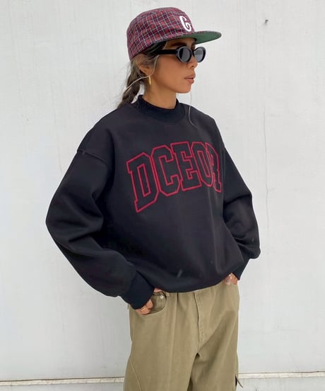 high neck sw「flocky font」#2162859(裏起毛）