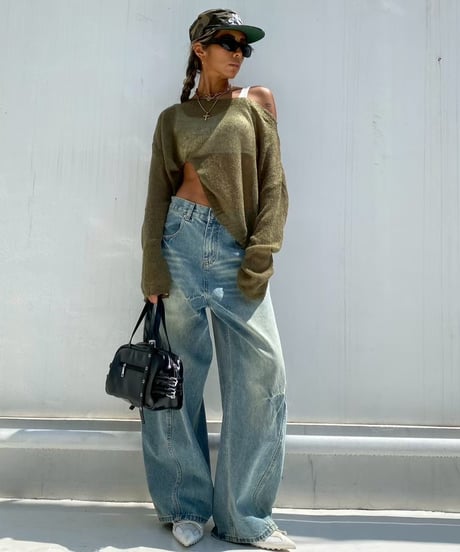 denim pt「balloon barrel」#25046