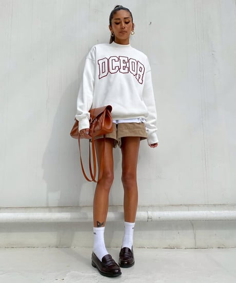 high neck sw「flocky font」#2162859(裏起毛）