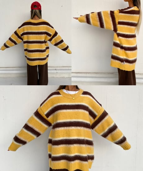 loose knit pullover「border」#8118