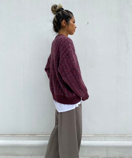mix color knit「stripe」#8270