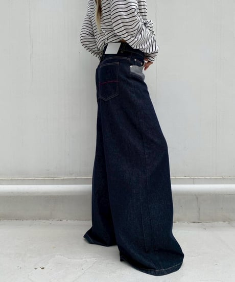 wide denim pt「design waist」#2635364