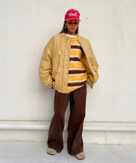 loose knit pullover「border」#8118