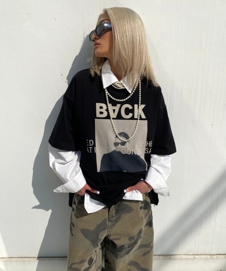 big print t「BACK」#8163