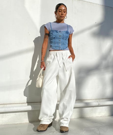 denim bustier「solid shape」#006